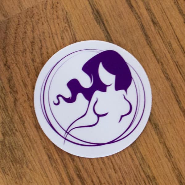 Round Female Silhouette Sticker